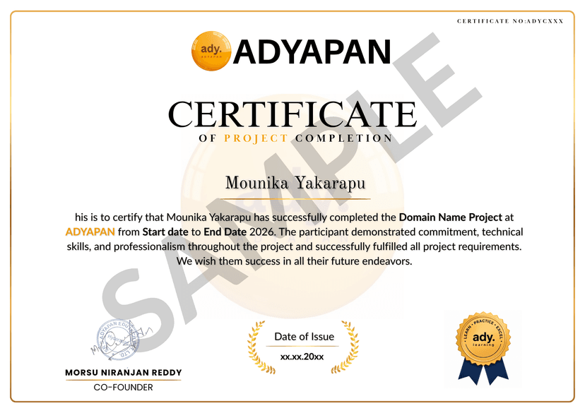 Project Completion