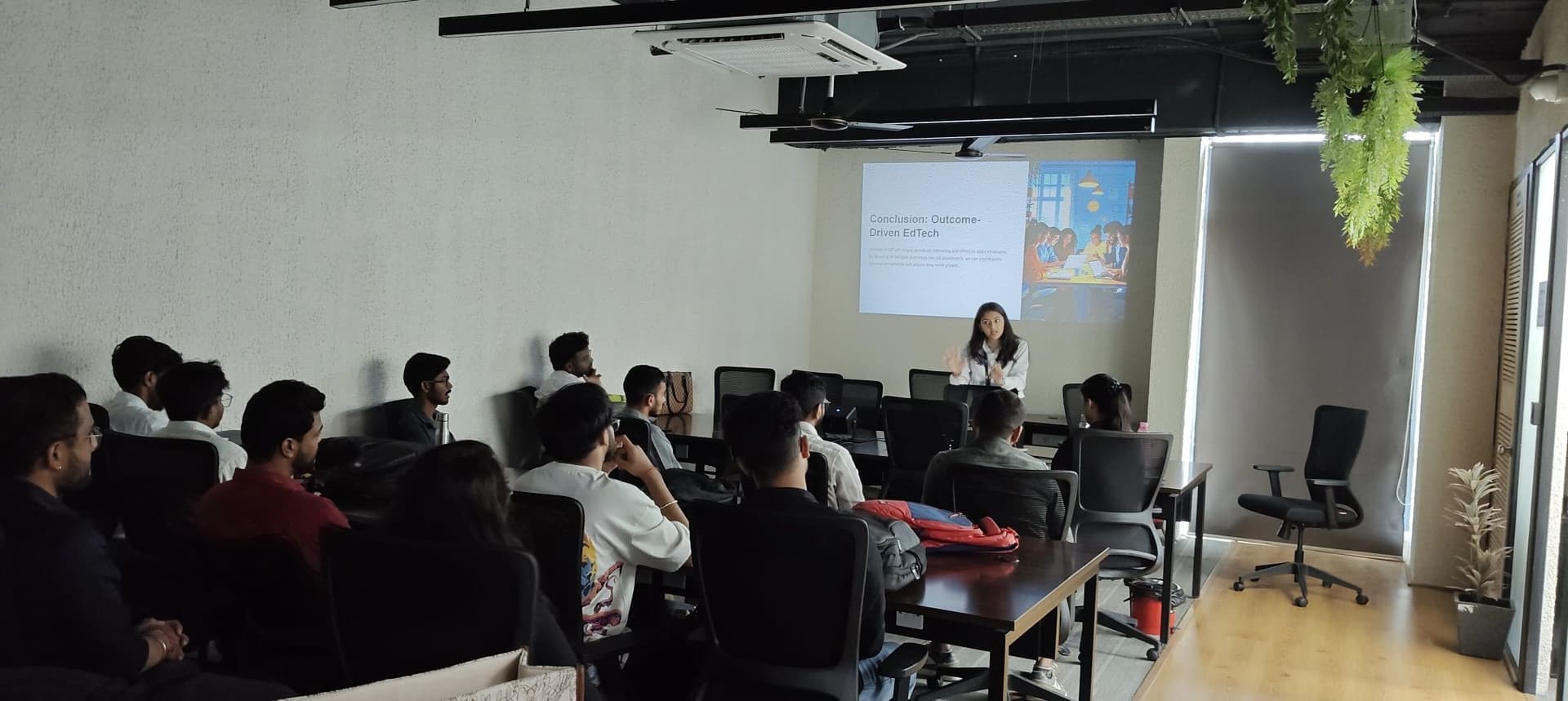 Students attending practical offline training at Adyapan